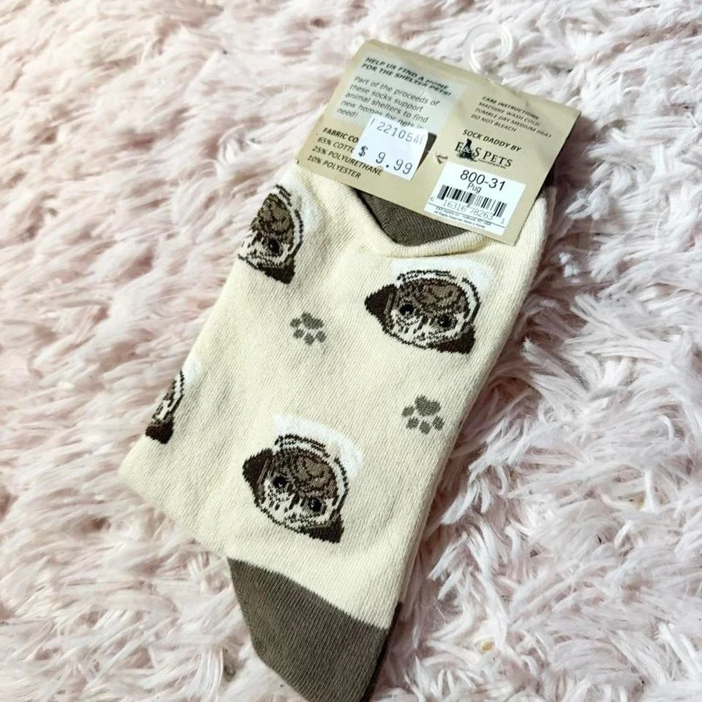 Sock Daddy Novelty Dog Pug Face Quirky Weird Gift Socks Unisex OS Animal Lover
